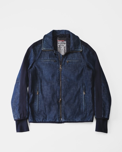 [Early 2000s] "PRADA SPORT" GORE-TEX Denim Puff Jacket with Finger Hole （Designed by Miuccia Prada）