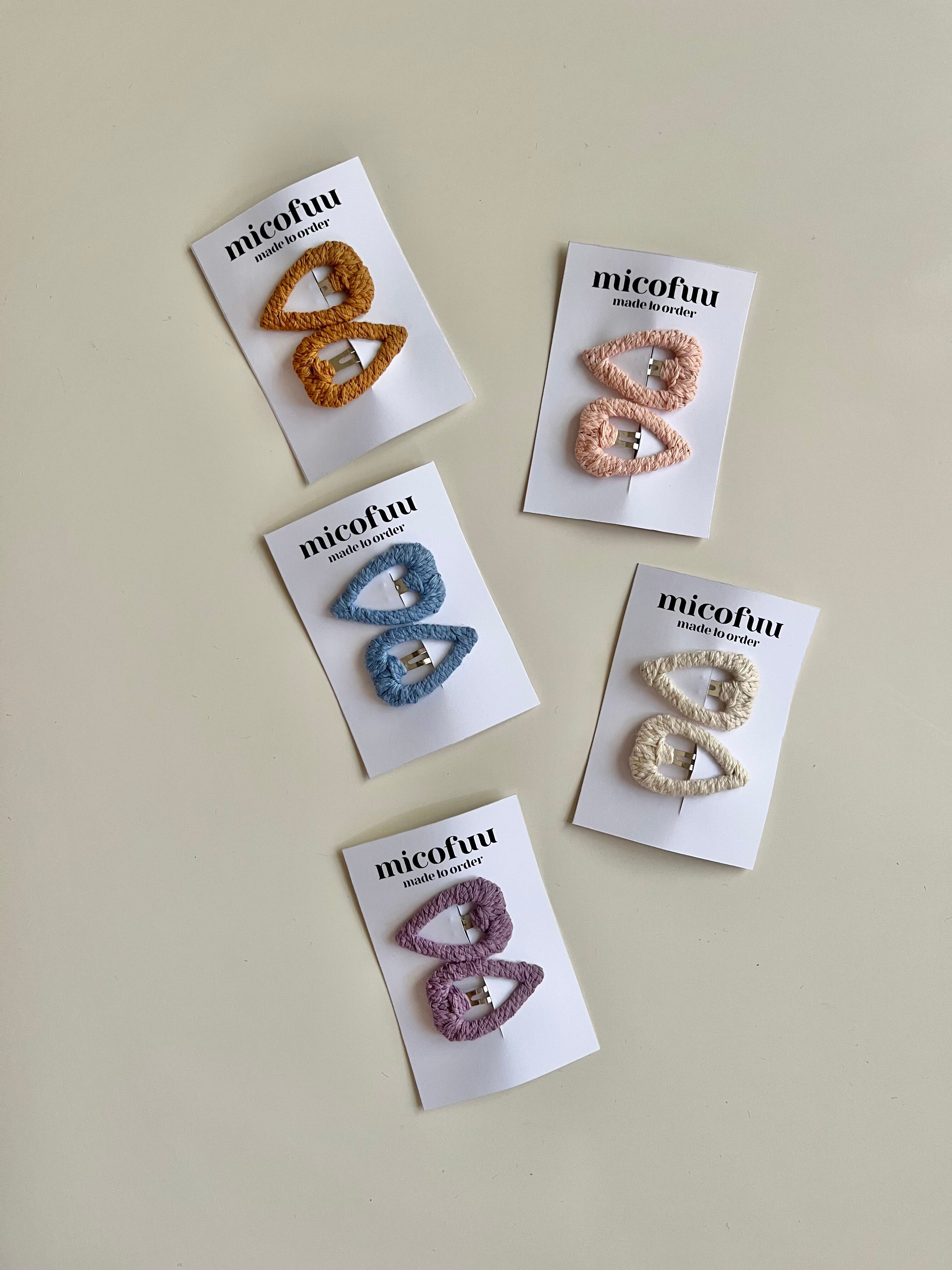 knit heart パッチンピン -ミニハート/縦- 2個セット | Pay ID