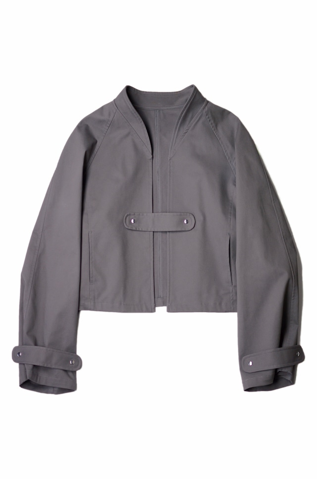 Short Jacket With Tree Flaps / gray