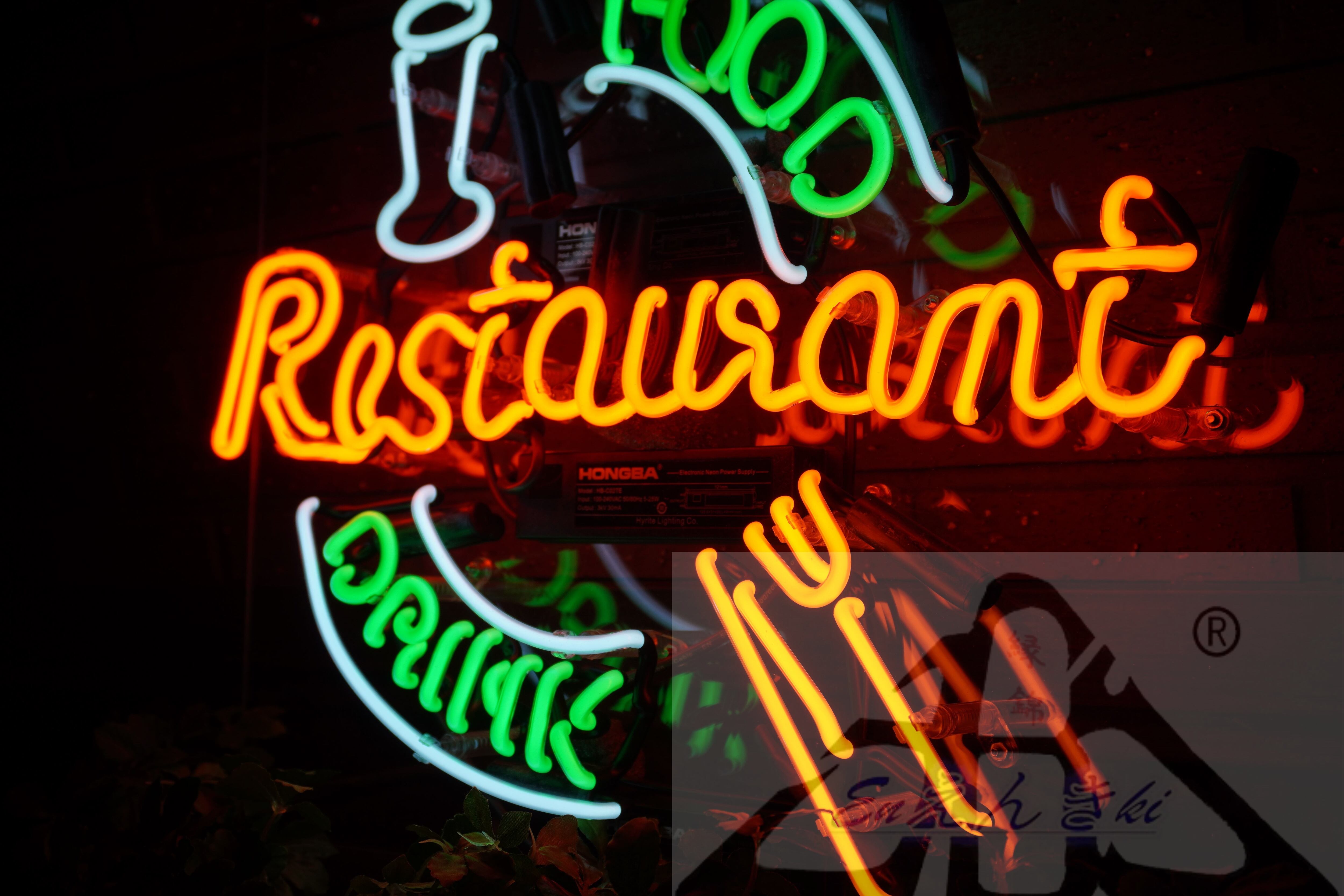 ネオンサイン Restaurant レストラン看板 フード＆ドリンクデザイン