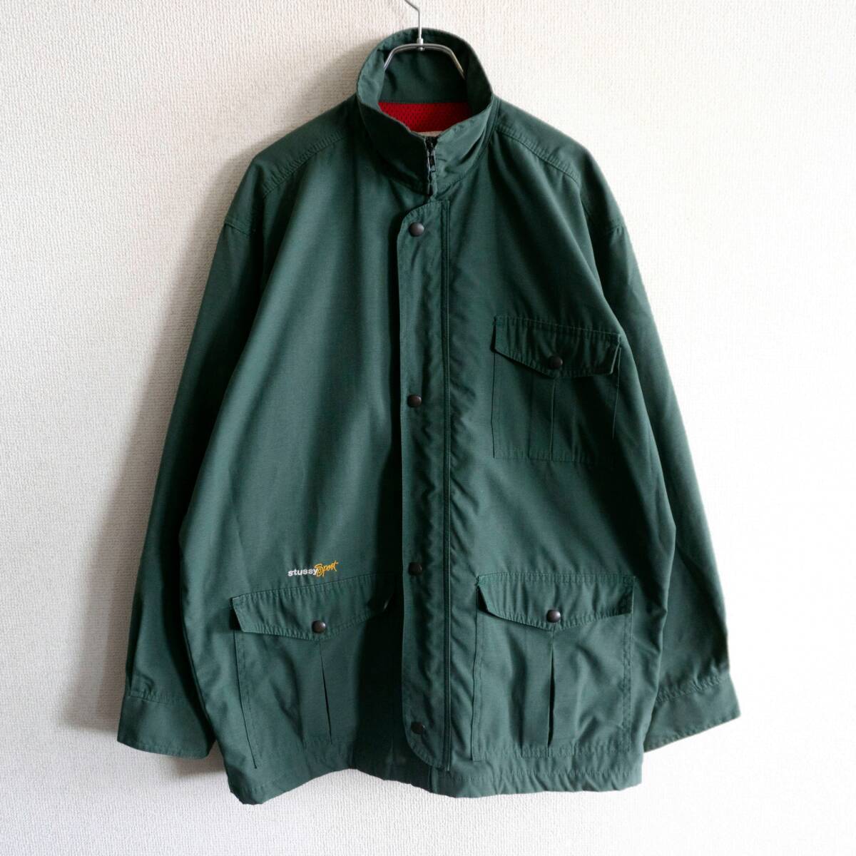 90s/USA製】OLD STUSSY【ナイロン スナップボタン ジャケット】 L