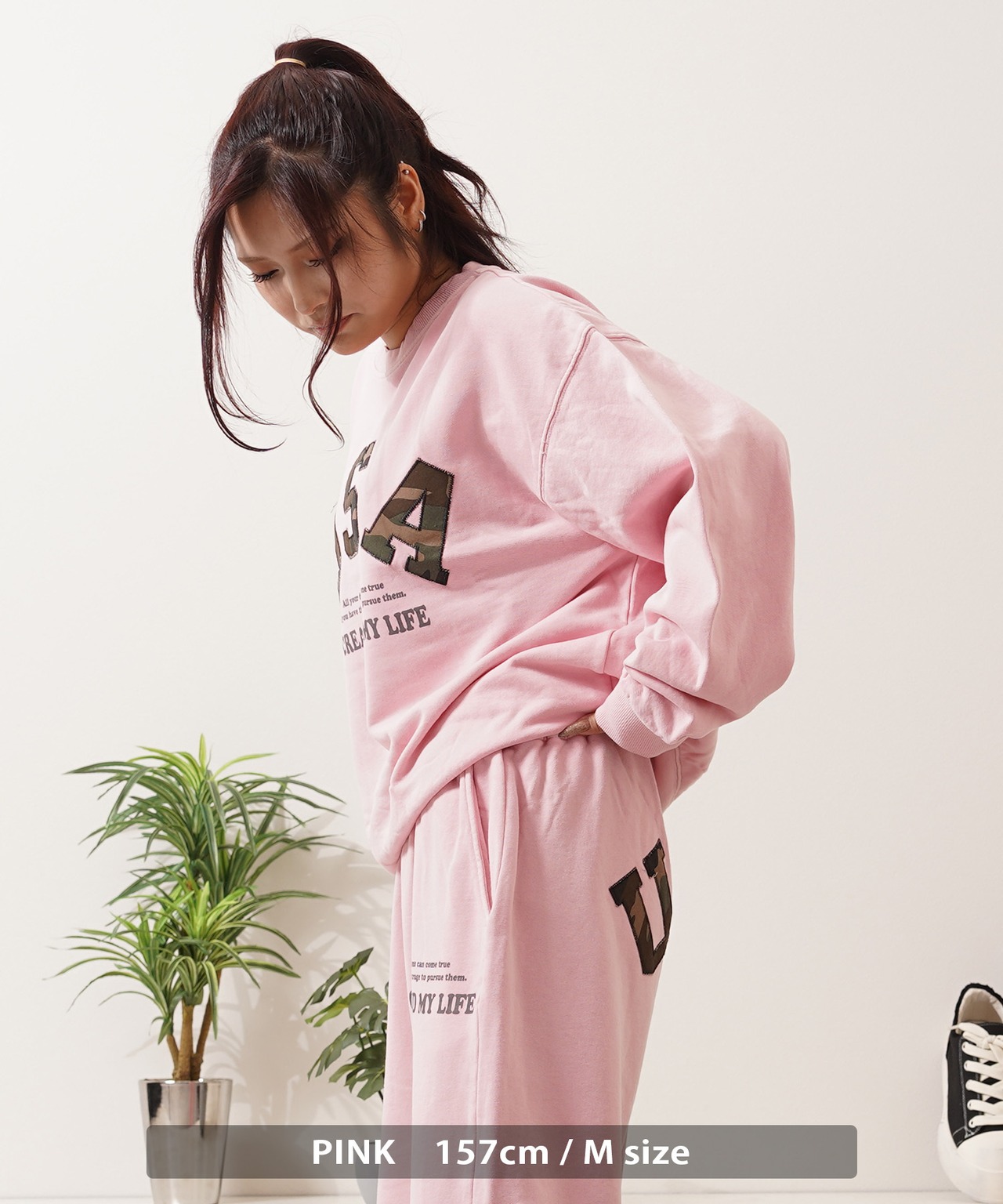 ◆USAアップリケ ピグメントスウェット◆wi-881022