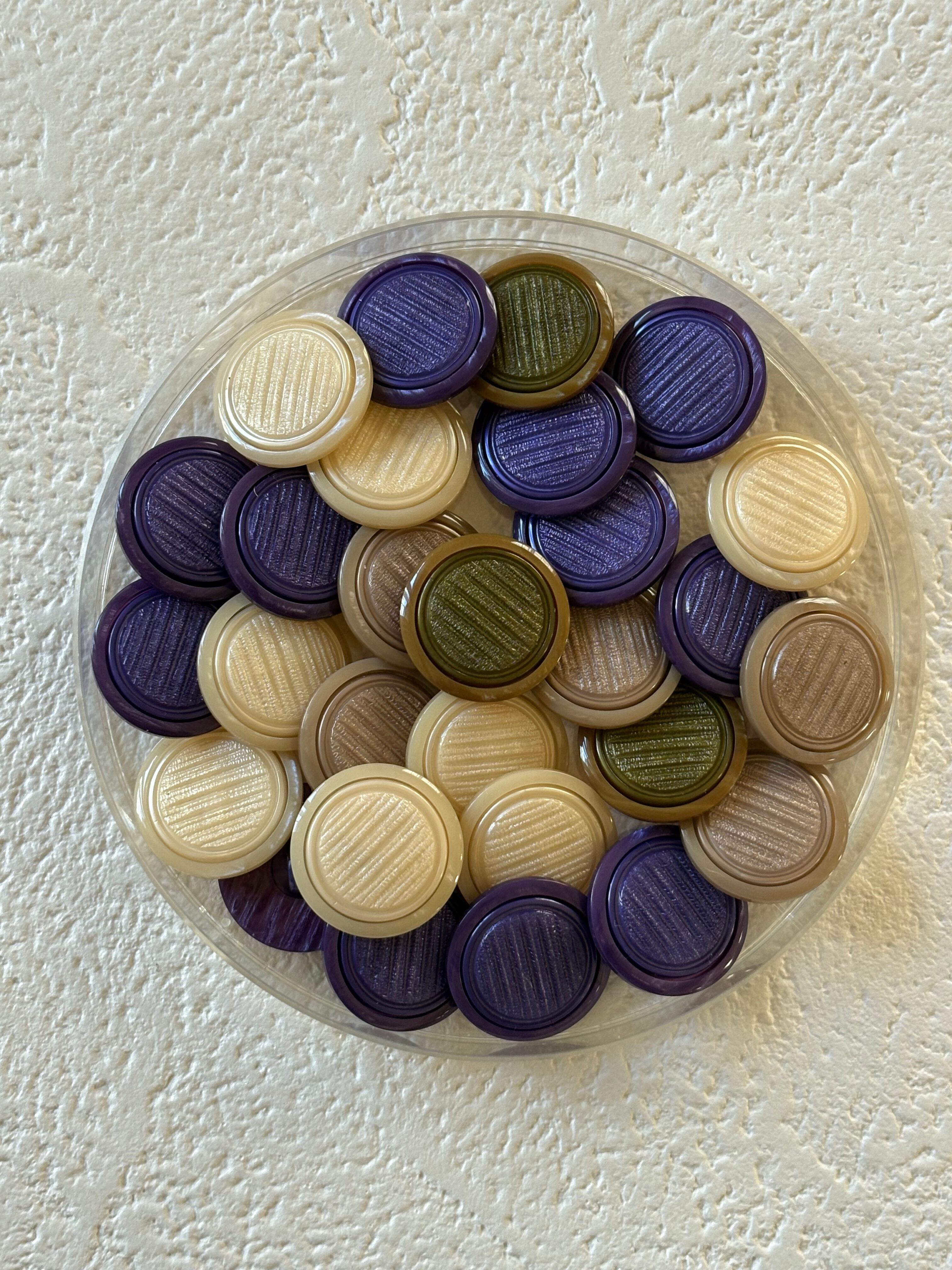 Japanese Vintage ボタン 18mm カボション プラスチックボタン 昭和レトロ アクセサリーパーツ 装飾材 カルトナージュ