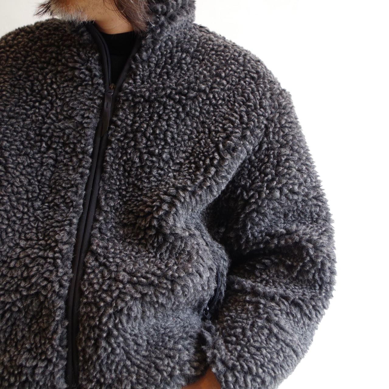 LOEFF  Boa Zip Blouson DK.Gray