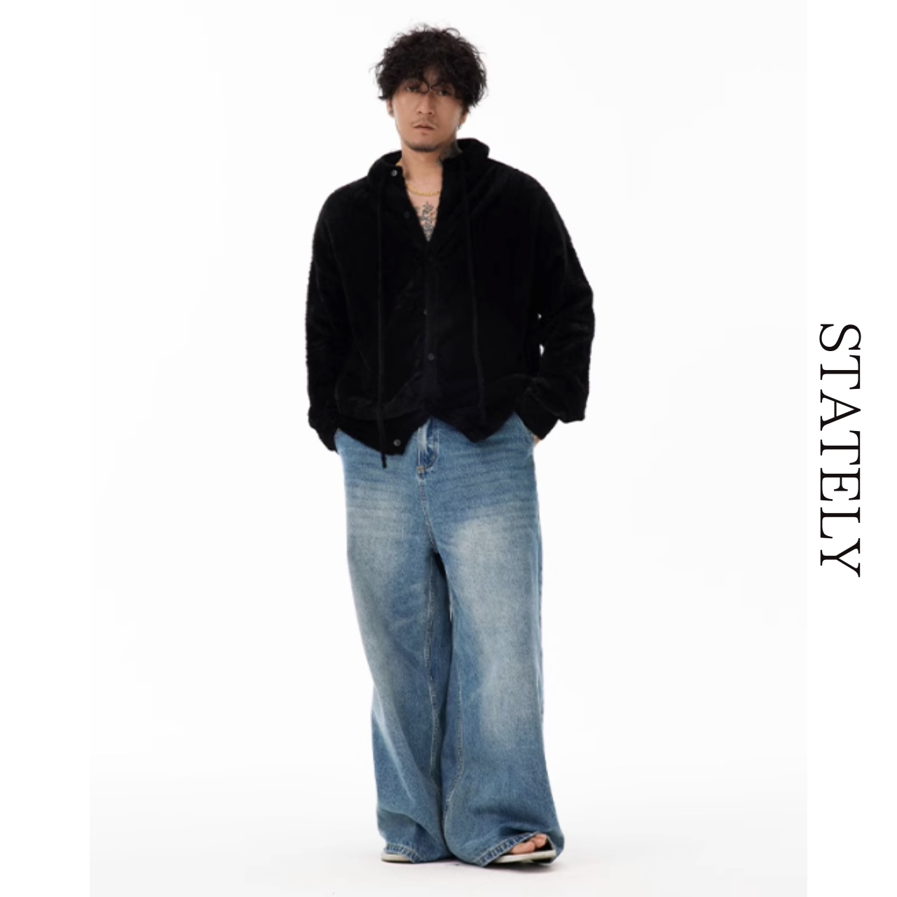 ベロア ボリュームパーカー_T48・画像4