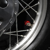 VINTAGE HELL'MET VALVE CAP /Flames