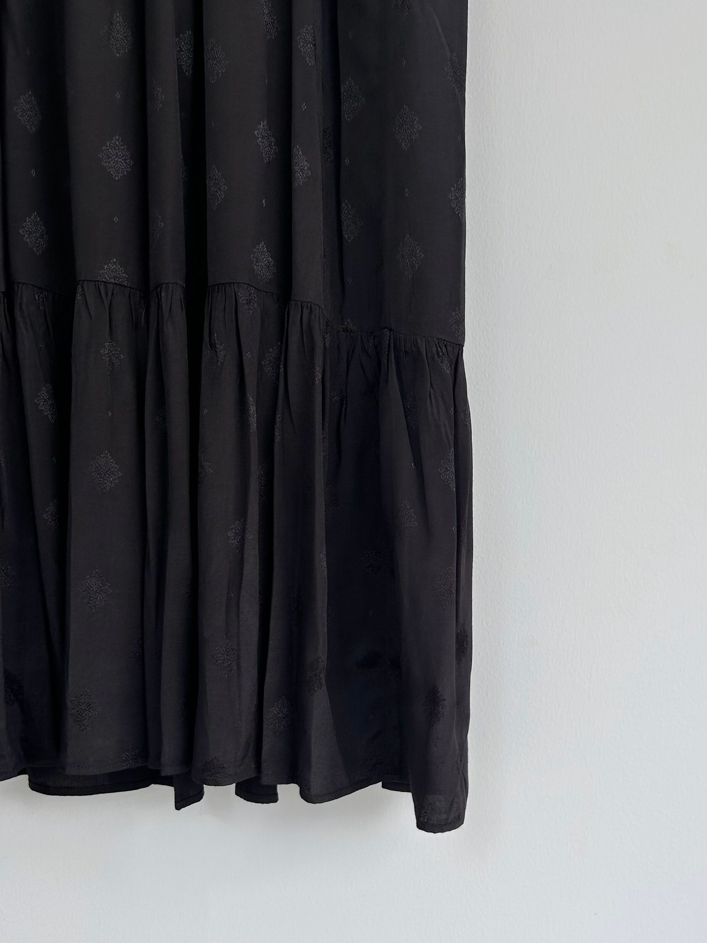 Sara Mallika Velvet Beads Embroidery Dress | KOKO