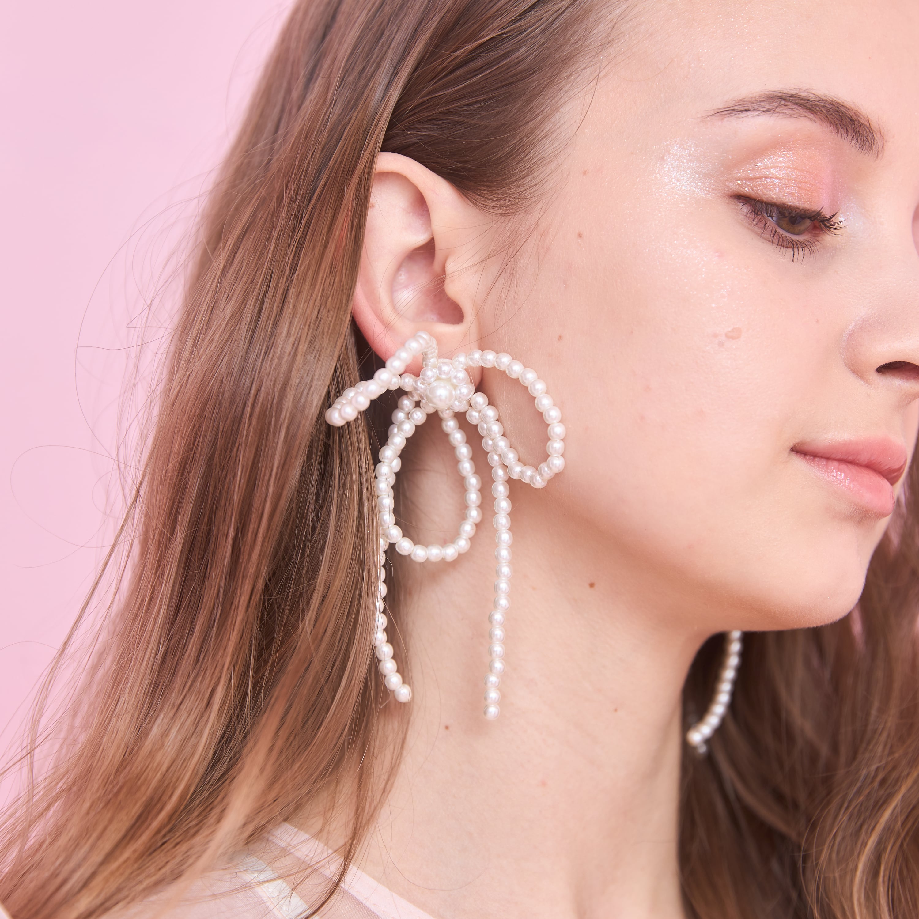 リボンパールピアス | lilLilly official webstore