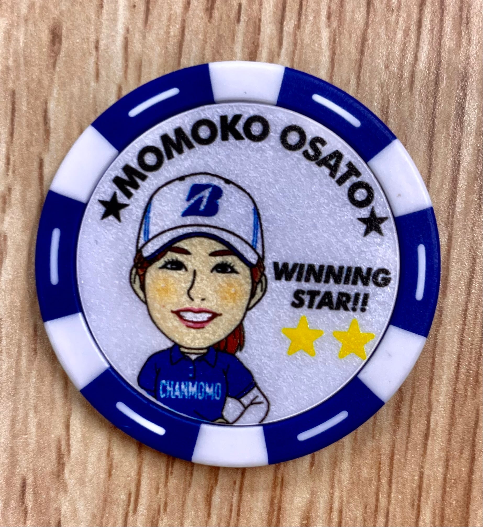 大里桃子マーカー3個 カジノチップマーカー(ブルー) | 大里桃子 オフィシャルショップ