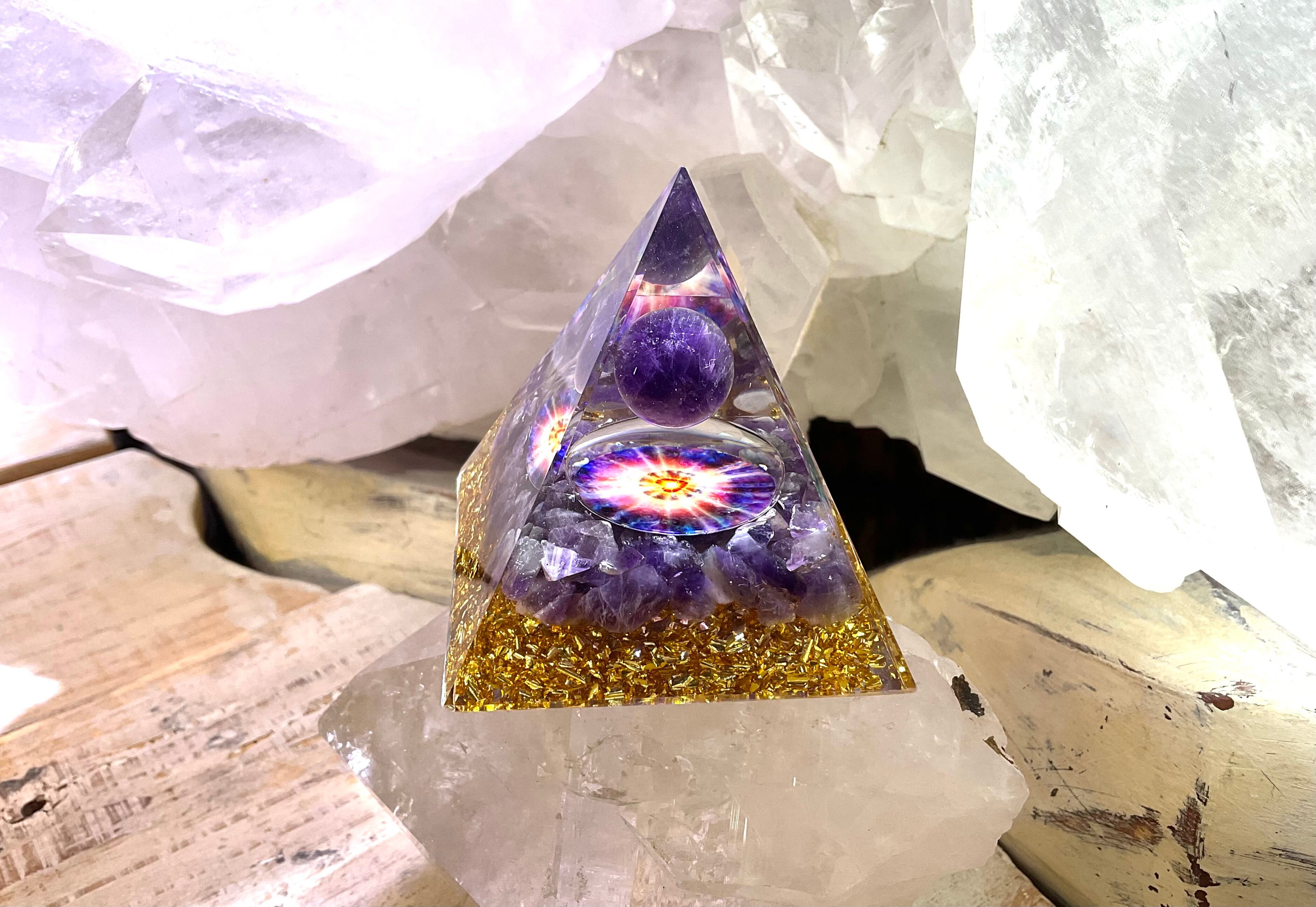 【オルゴナイト003】アメジスト(Lサイズ)