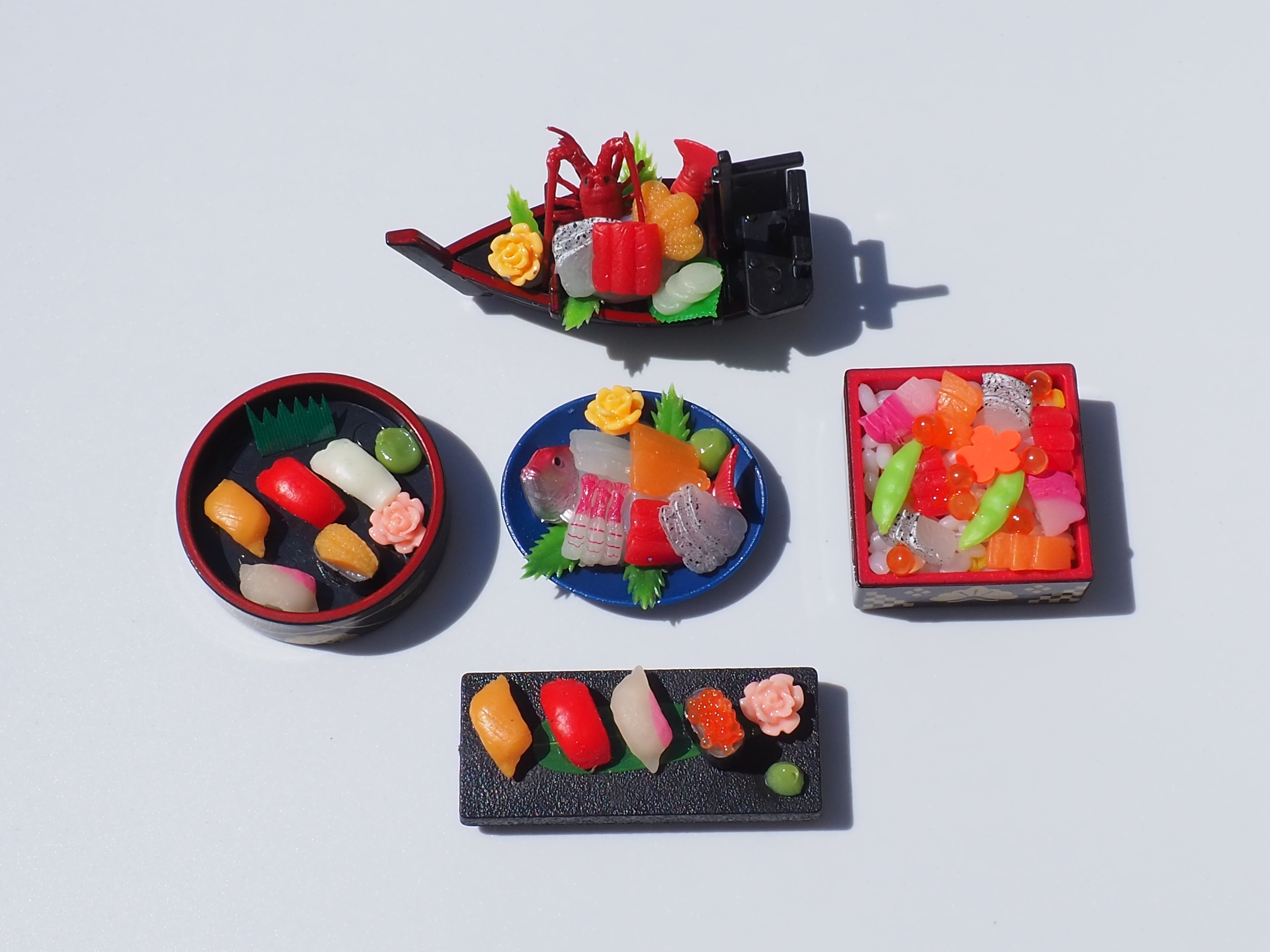 極上！豪華盛り合わせ！お造り＆お寿司マスコット【全5種セット