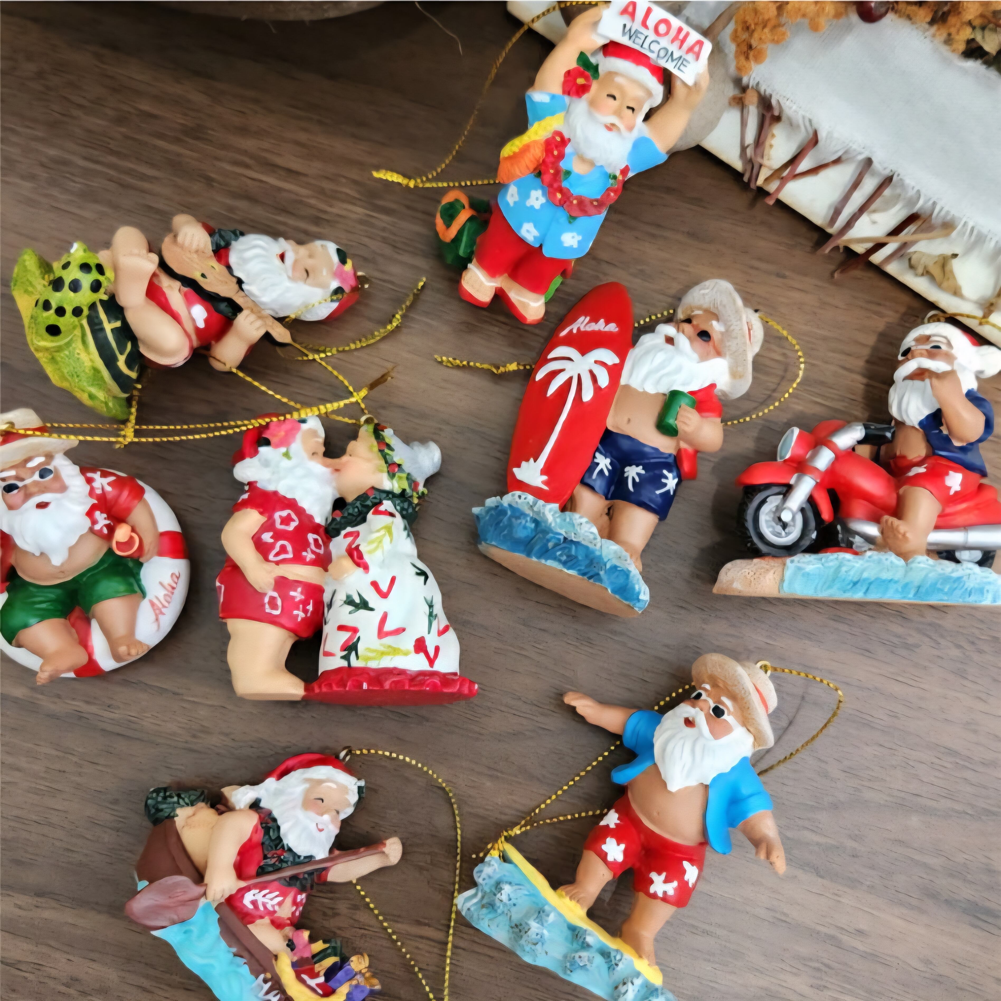 アロハサンタ クリスマスオーナメント シッティング】 ハワイアン雑貨
