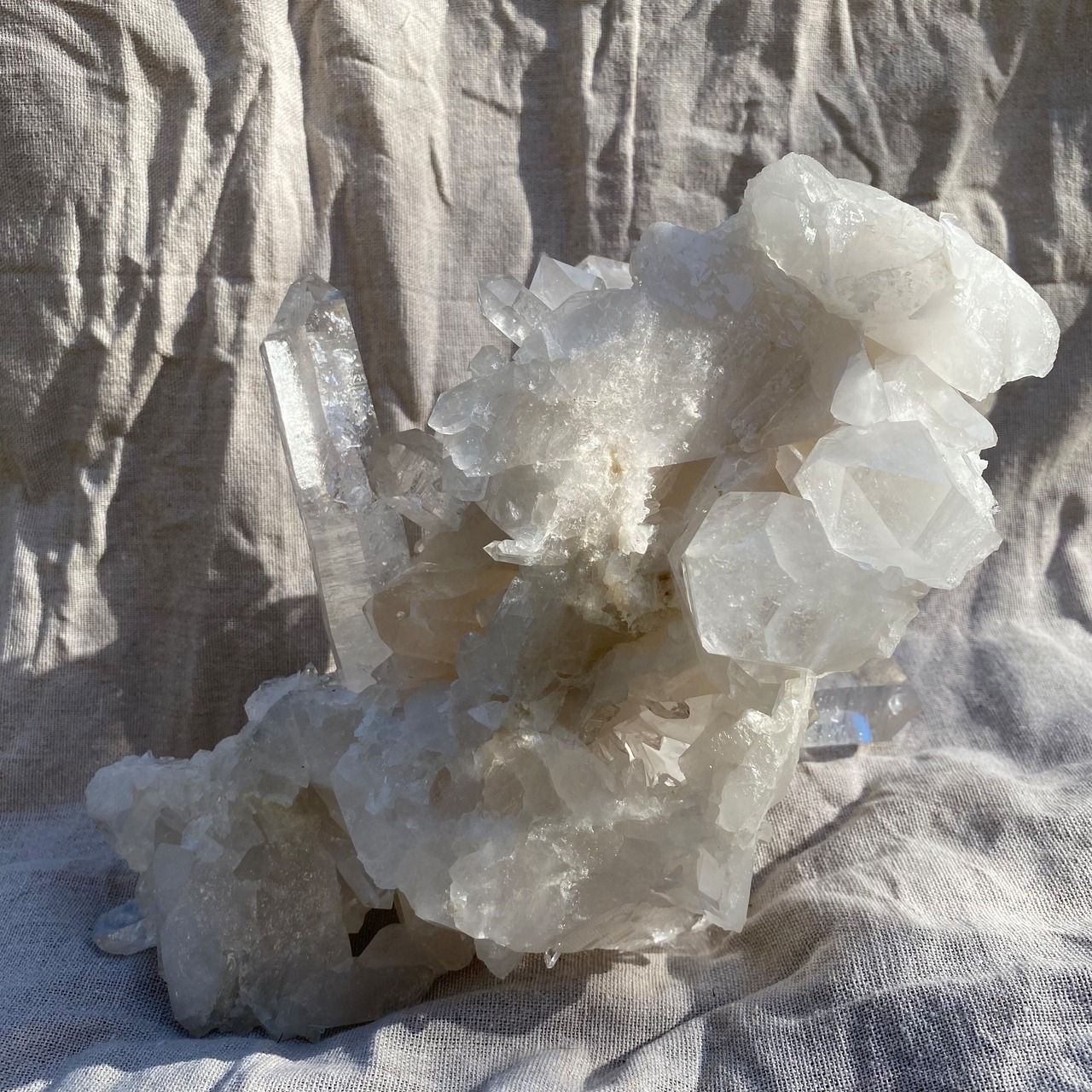 ヒマラヤ 水晶】 インド マニハール産 ♡ 透明度高！ 水晶クラスター 