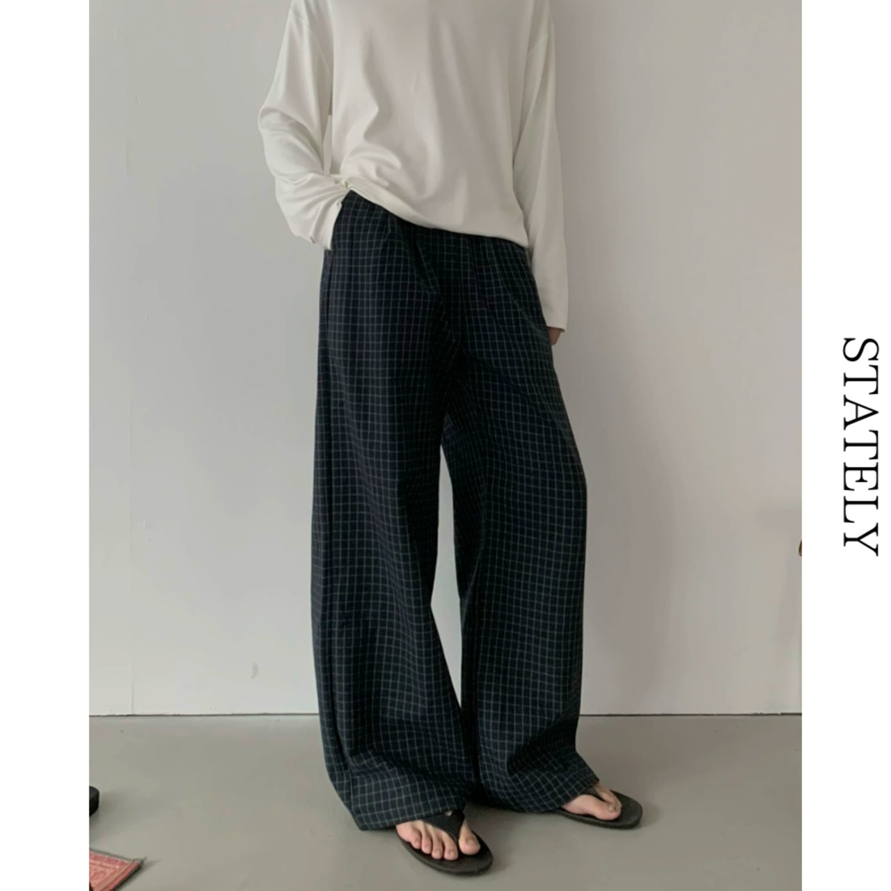 Green Check ワイドパンツ_B225・画像3