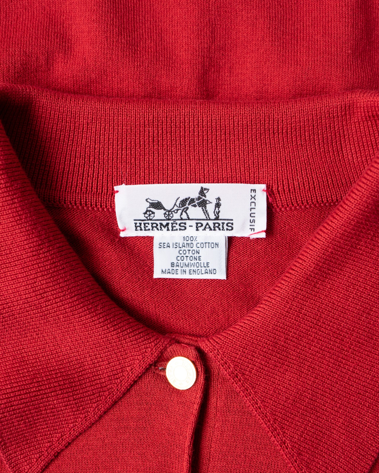 〈Hermès〉Collared Knit Sweater