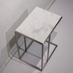 Bello Select サイドテーブル カフェテーブル セラミックテーブル ステンレス脚 モダン ミニマル ホテルライク