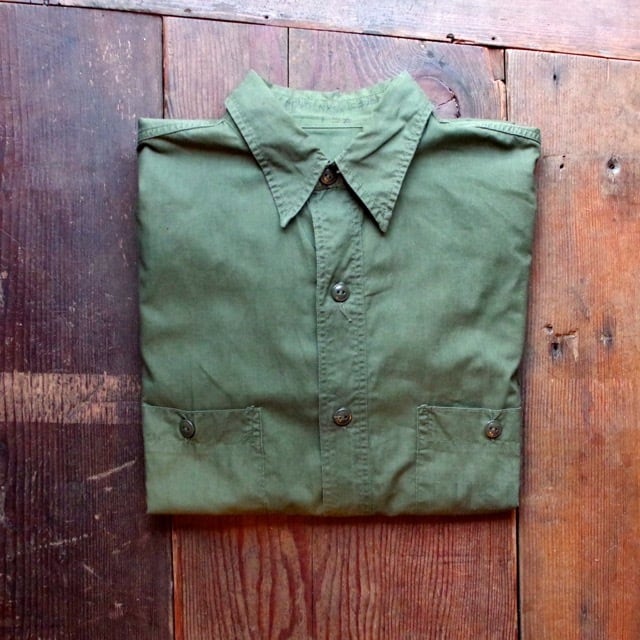 1940s US NAVY Type N-3 Utility Shirt / 40年代 USN ポプリン ユーティリティー シャツ