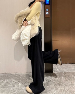 ドローストリング ワイドレッグパンツ6color A0904
