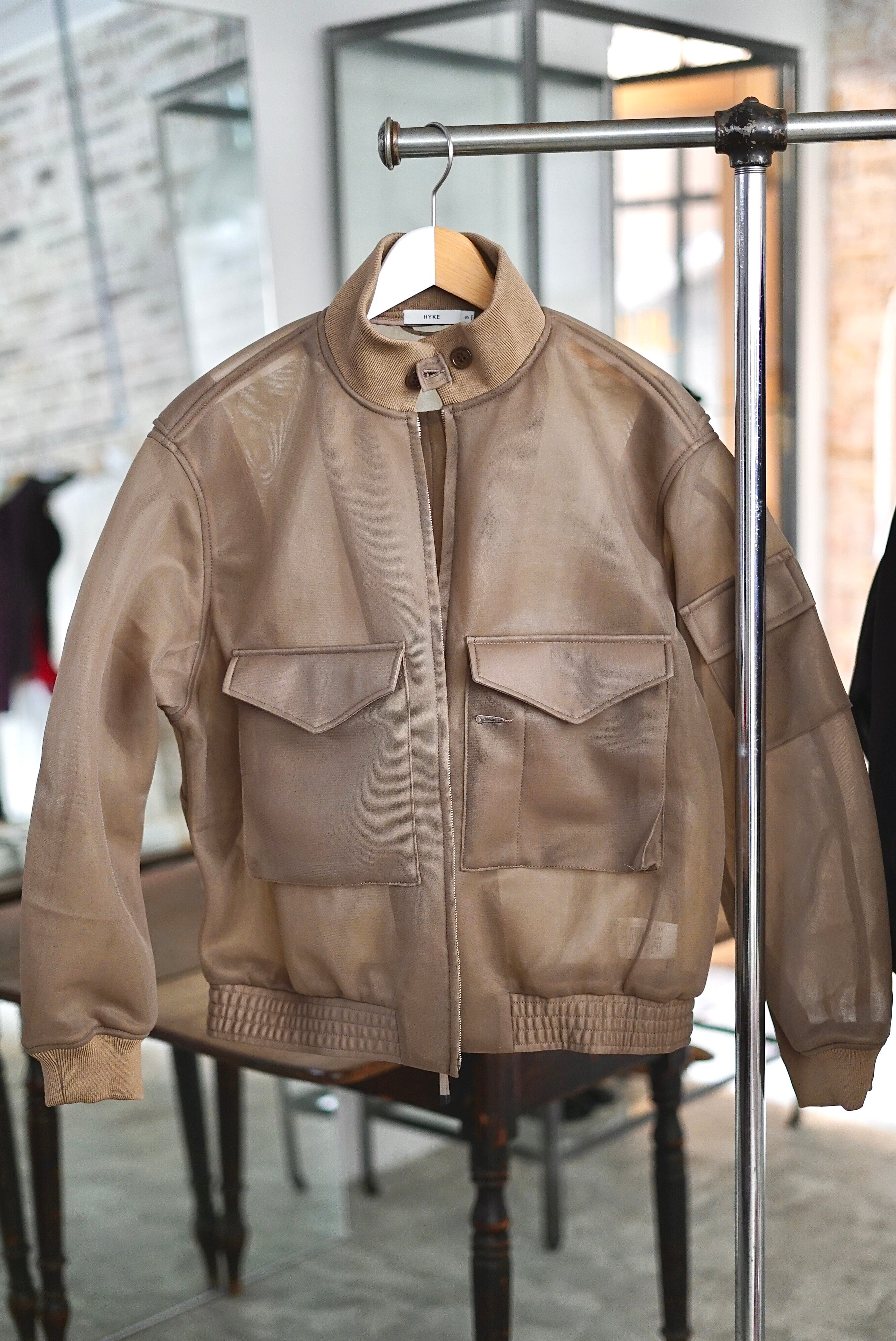 HYKE / SHEER WEP JACKET (BLACK / BEIGE / OLIVE DRAB) | JUQUI Online