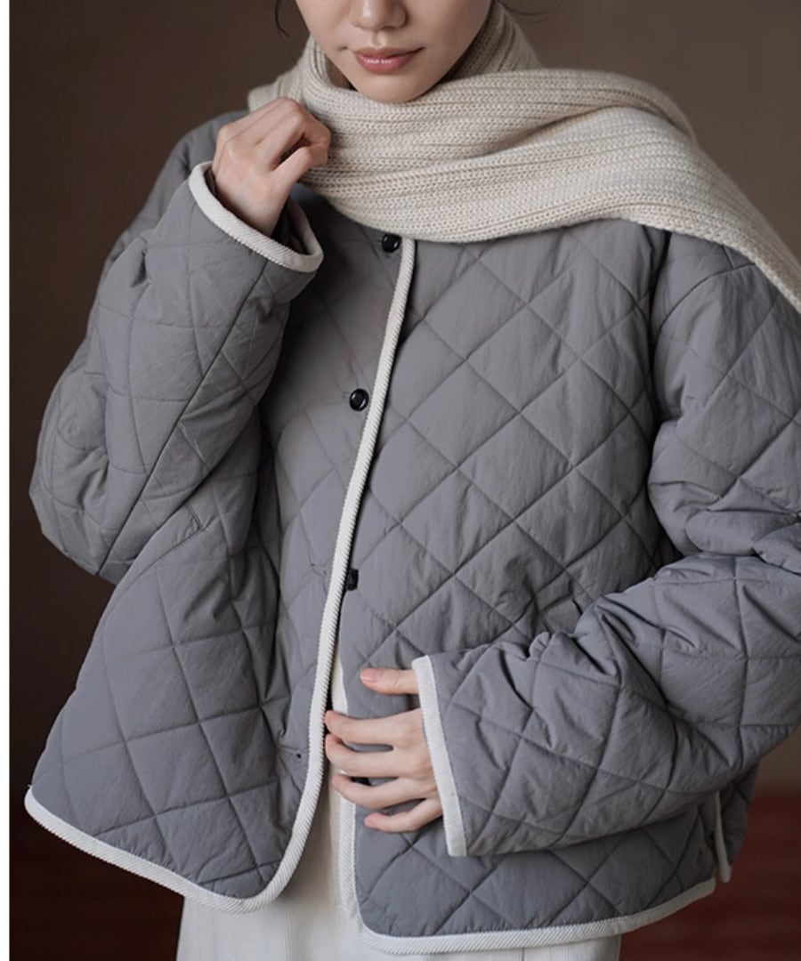 ダイヤキルティングダウン◆ゆったりシルエット【a-50154】