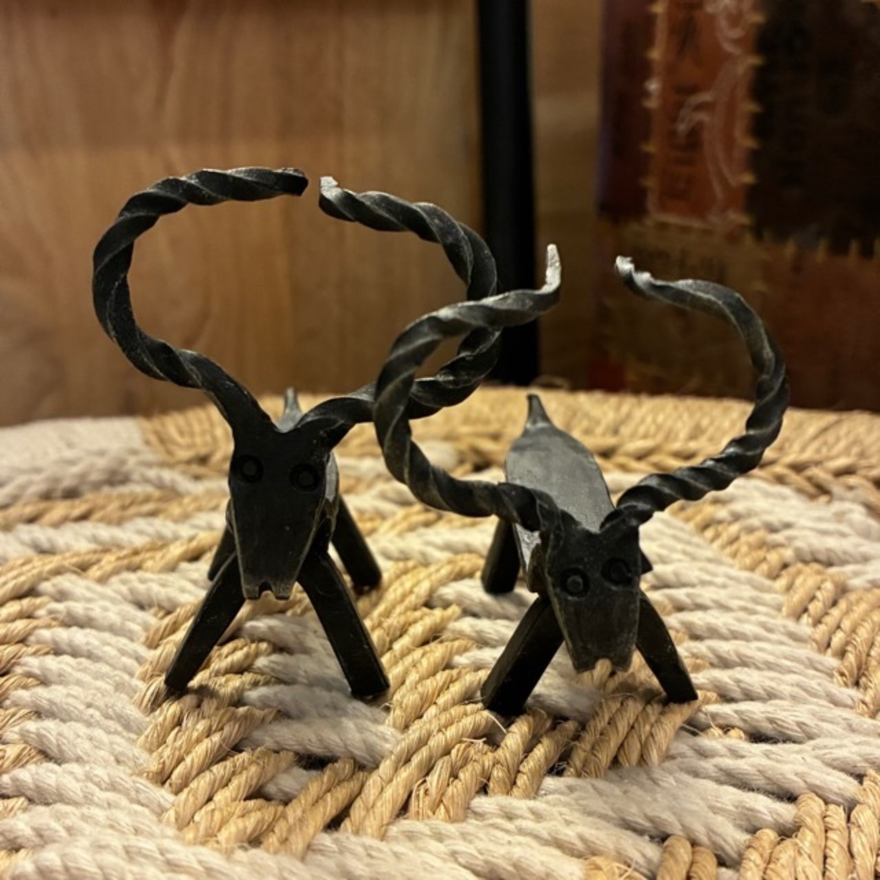 India Iron animal objet / インド 鉄 アニマル ヤギ オブジェ 置物 飾り インテリア かわいい ハンドメイド 動物 シンプル ギフト プレゼント