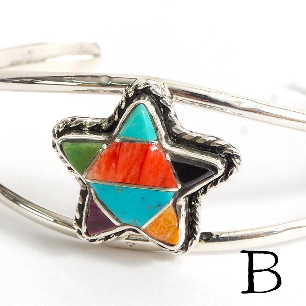 INDIAN JEWELRY インディアンジュエリー】Navajo Multi color star