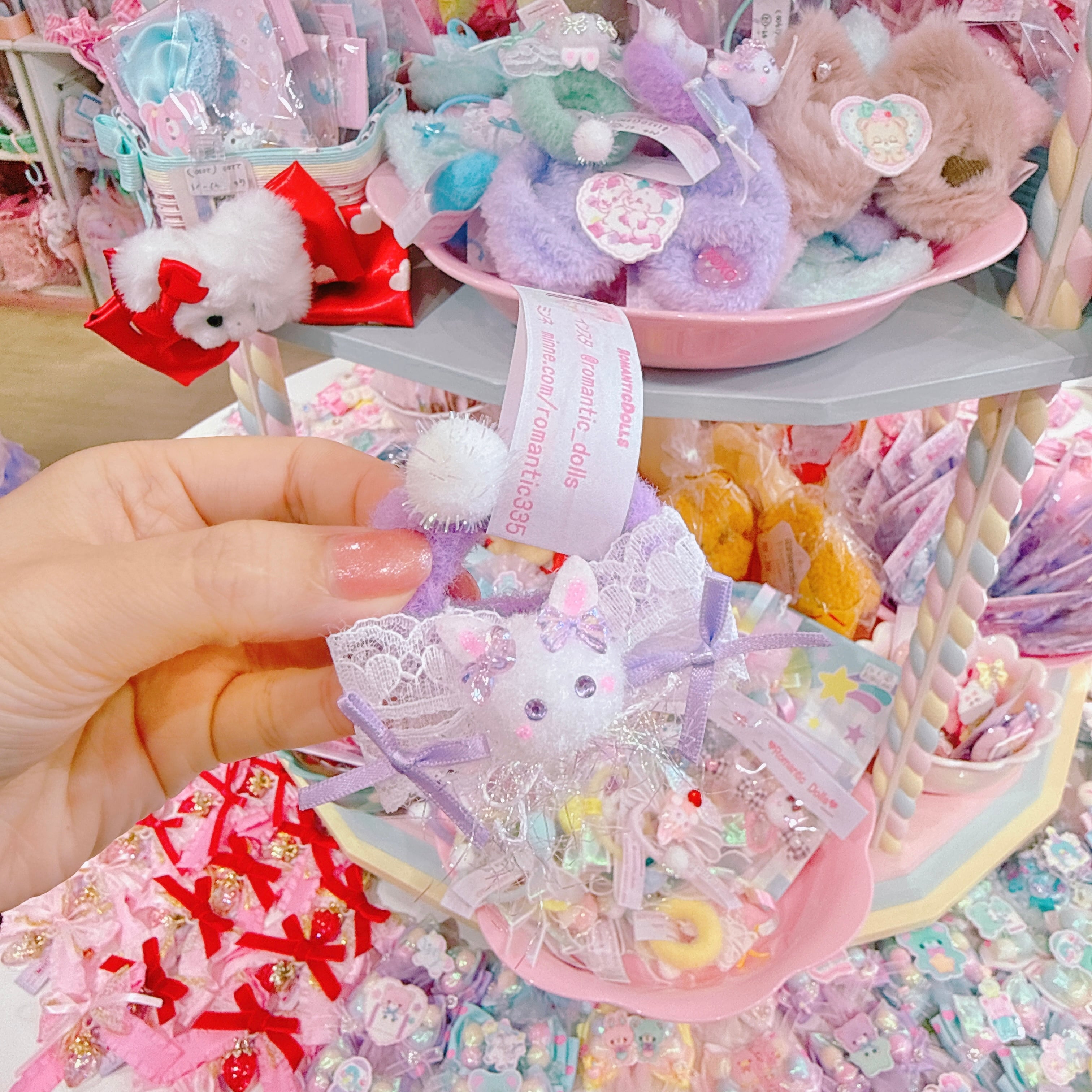 【M4】61-18うさぎマスコットヘアゴム