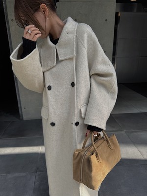 collar change soft wool long coat