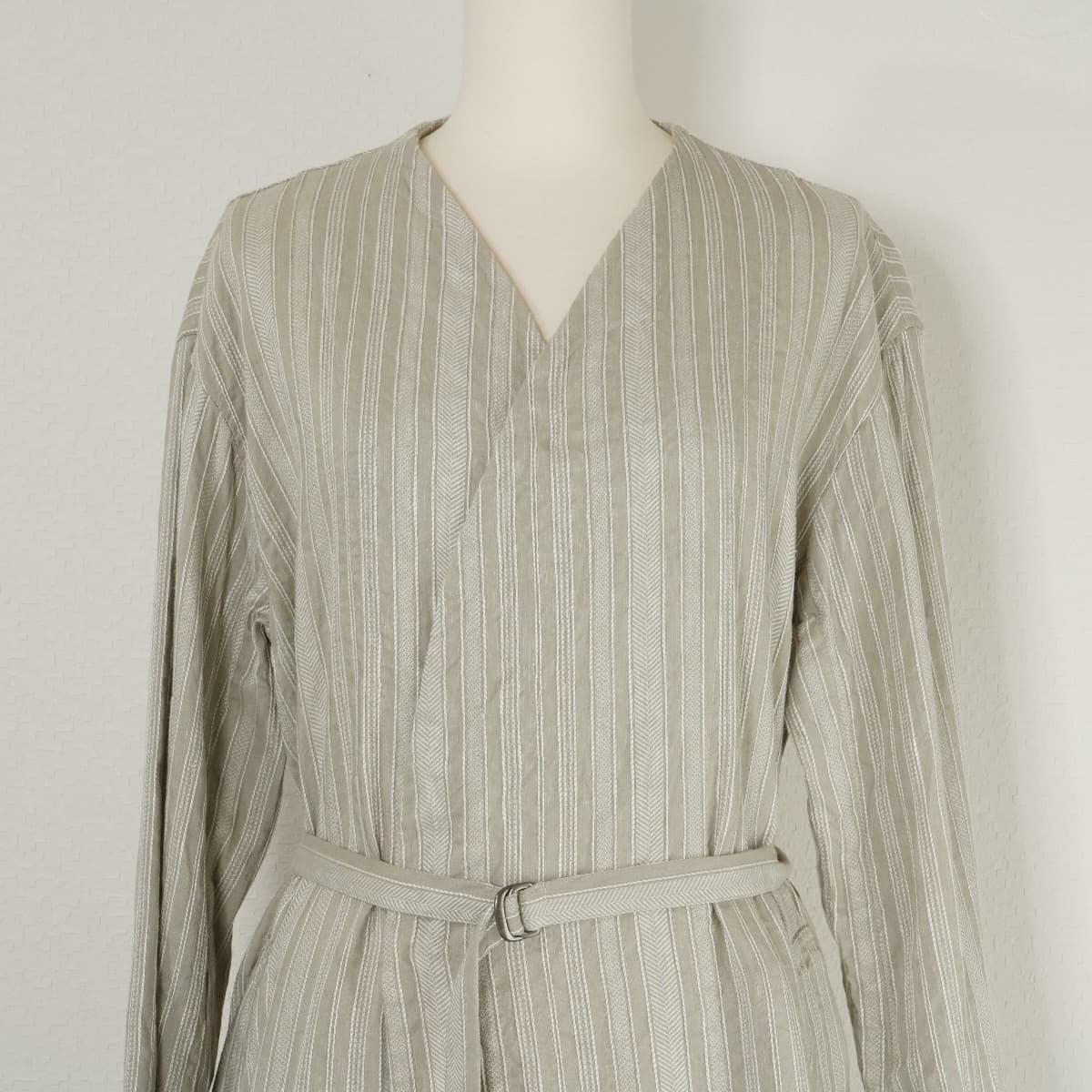 未使用 plantation プランテーション リネンコットン ロングコート CL  