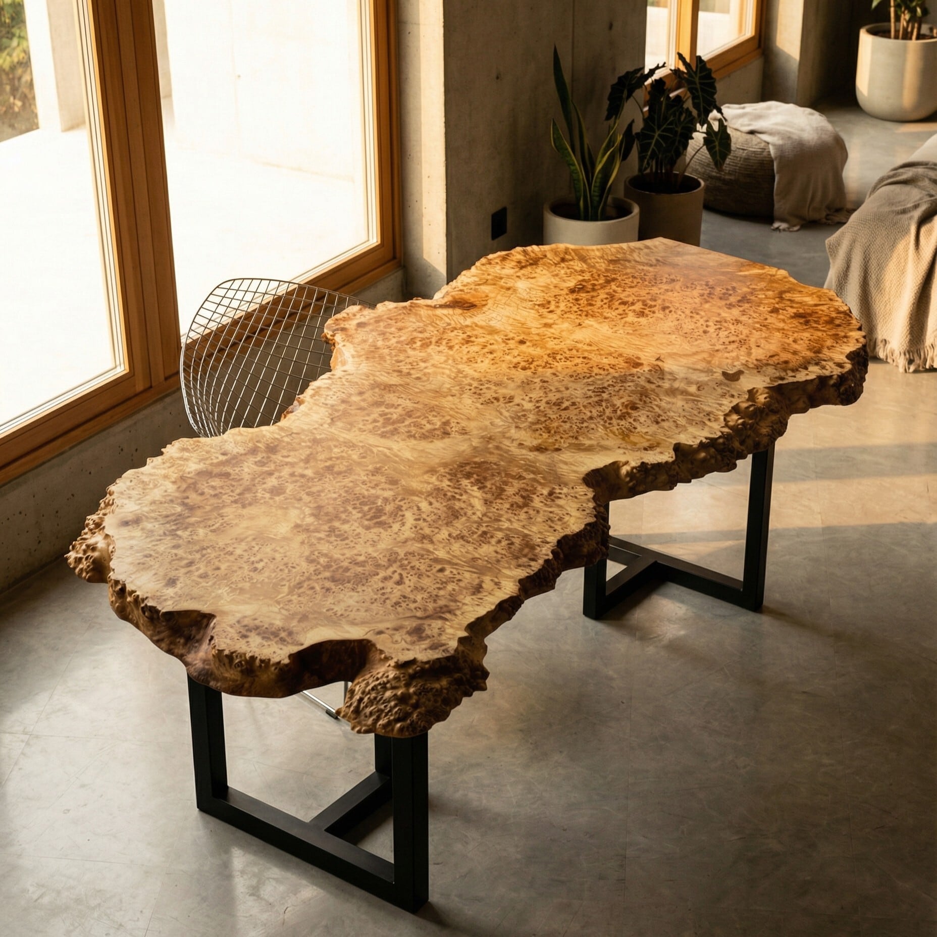 【Premium】ポプラ瘤 一枚板 2100×790-710-800×70 青山店 232057