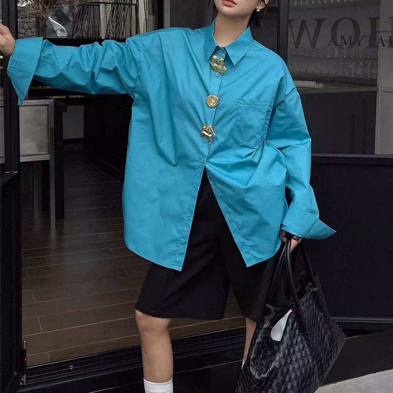 Oversized Long Sleeve Shirt 01154