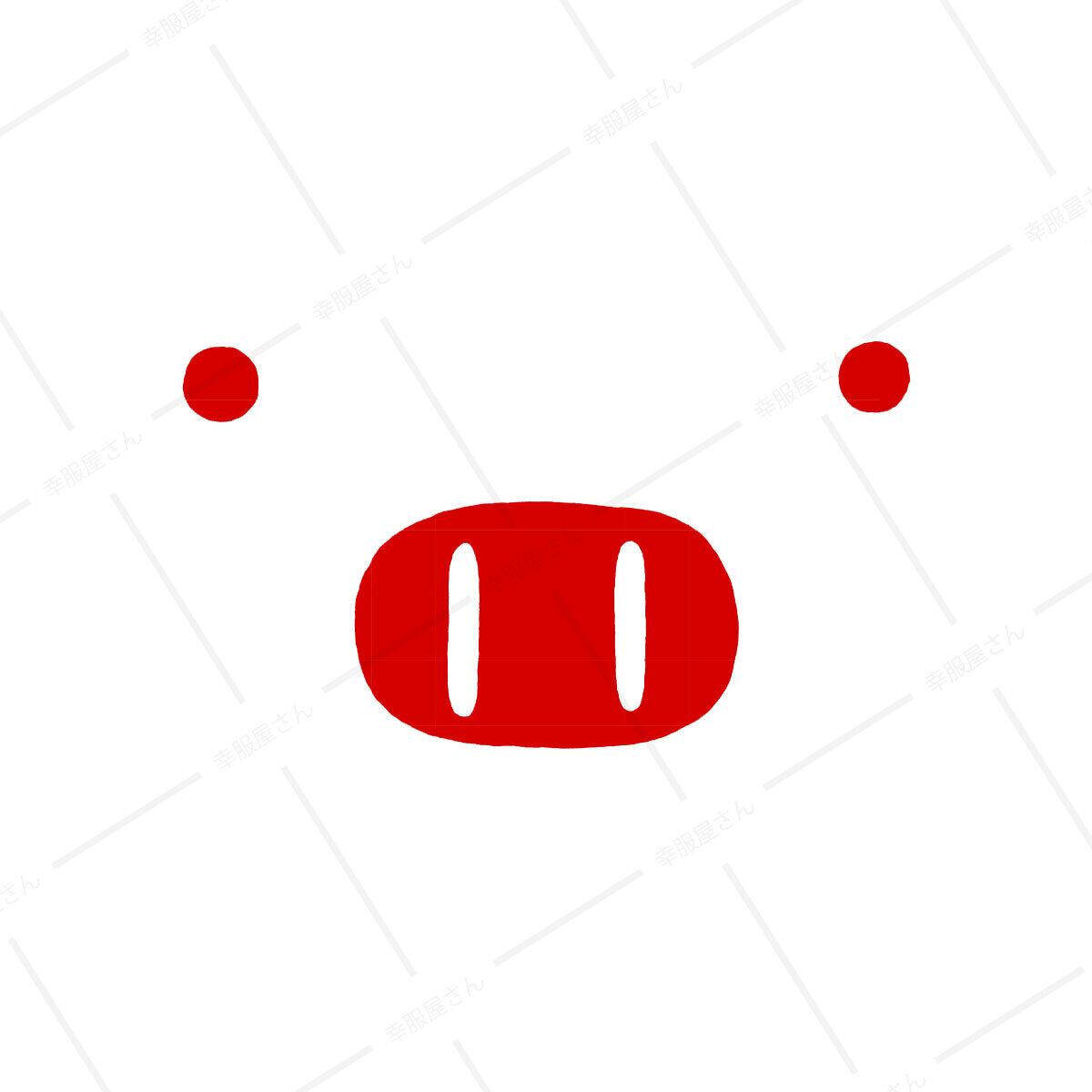 ブタ デカ顔T 手描き デカ顔 おバカな fc01 Tシャツ アニマル おもしろ プレゼント ギフト