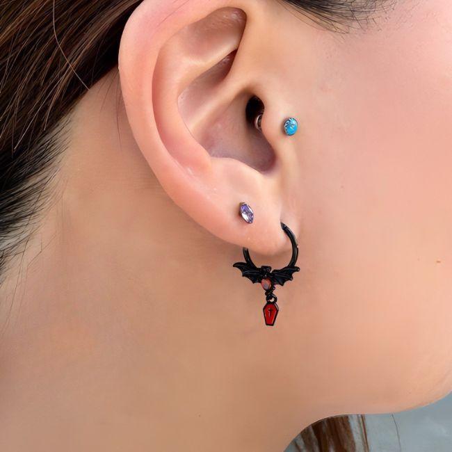 ボディピアス 18G 16G コッパーターコイズ 天然石ピアス 金属