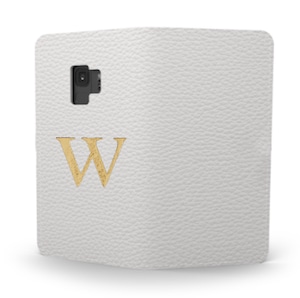 Galaxy Premium Shrink Leather Case (Milk White) : Book cover Type