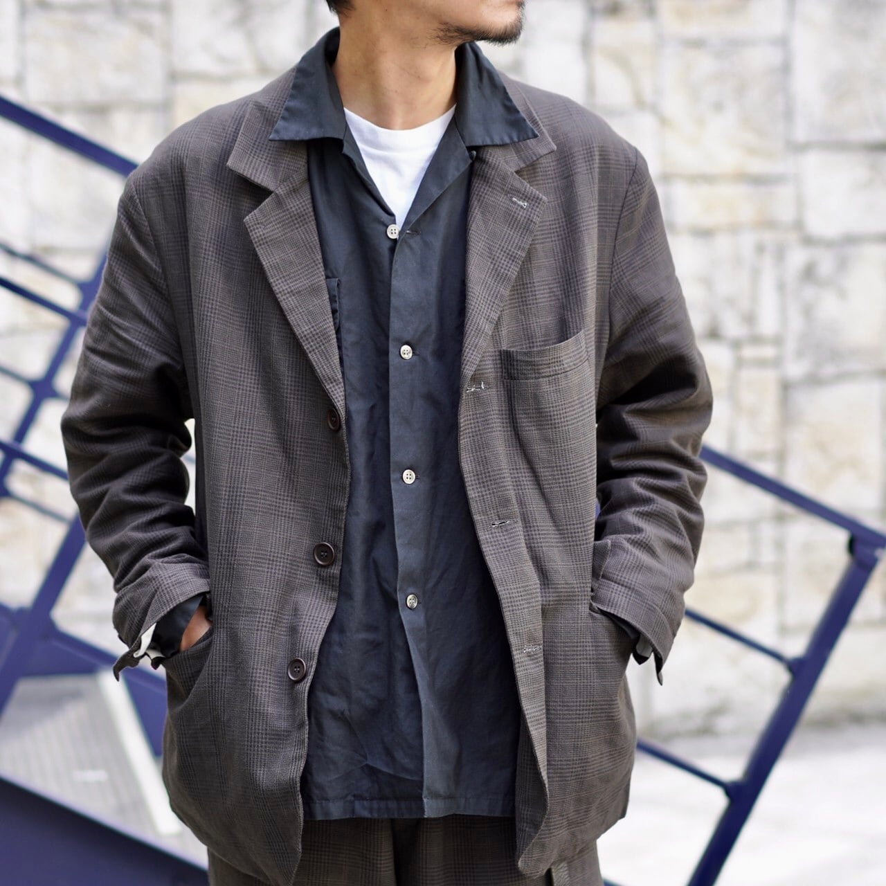 EVAN KINORI(エヴァン キノリ) / Three Button Jacket-Wool/Paper Glen ...