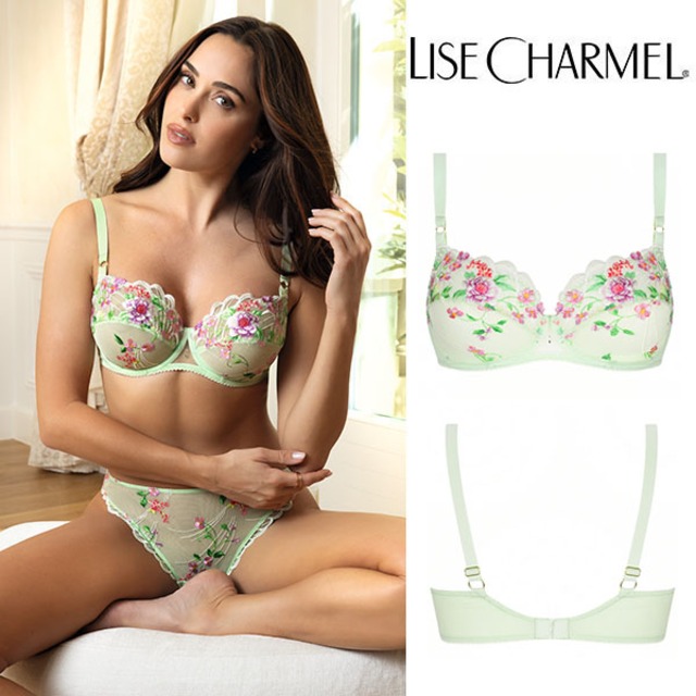 [J39nl] パッドなし3/4ブラ(F) 品番BCJ3039 ※大きめ注意 【LISE CHARMEL】【リズシャルメル】【インポートランジェリー】