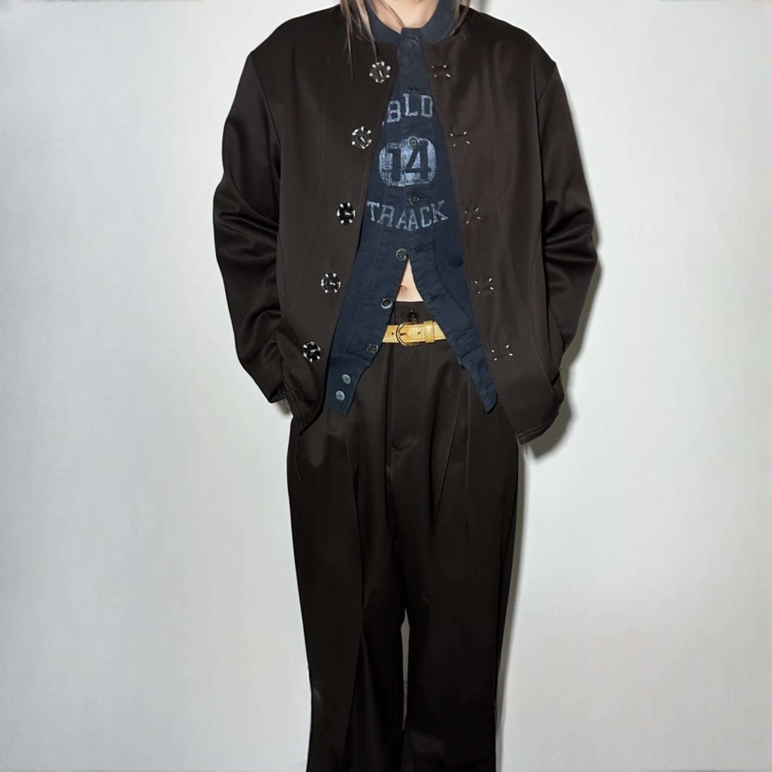 KHOKI  [VINTAGE-EFFECT SWEAT CARDIGAN]