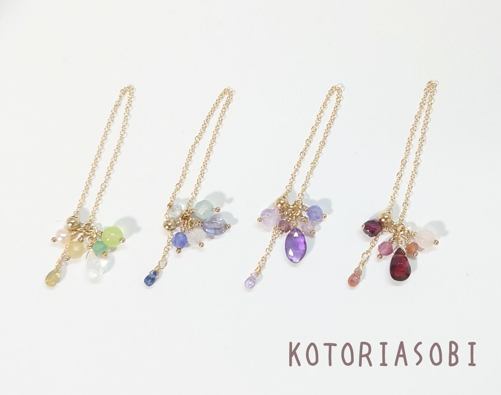 天然石のじゃらじゃらチェーンリング | KOTORIASOBI