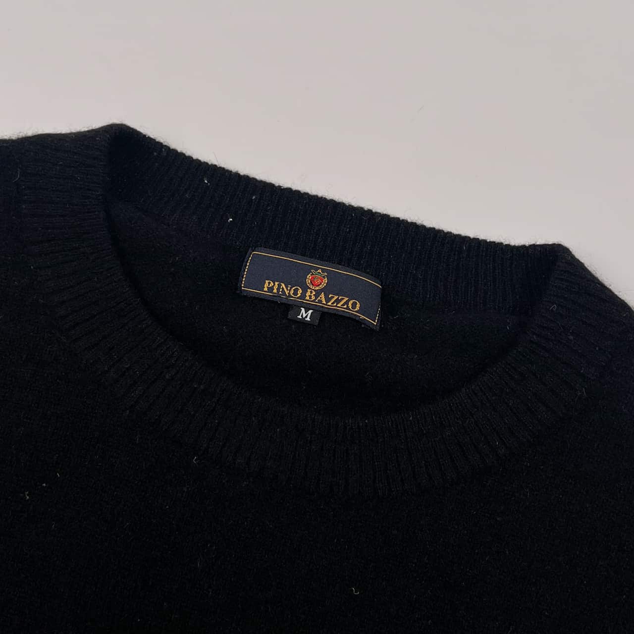 カシミヤ100% PINO BAZZO ピノ バッツォ ニット セーター M/ブラック