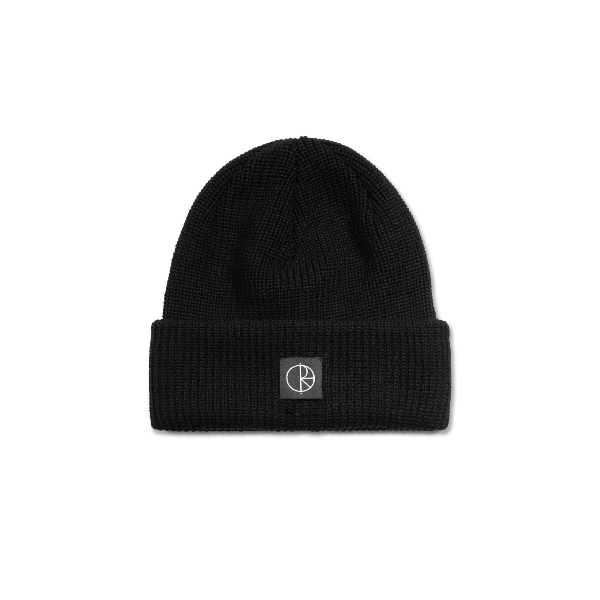 POLAR / DOUBLE FOLD MERINO BEANIE / BLACK