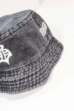 OL"D"-B- DENIM BUCKET HAT [WASHED x WHITE]