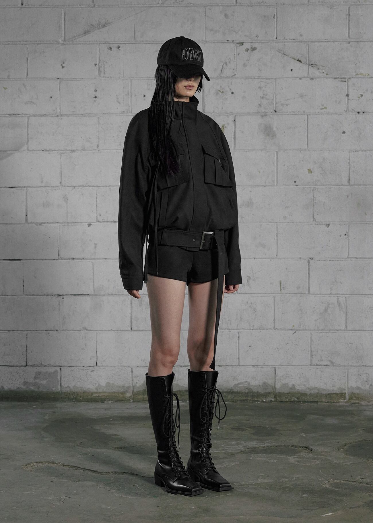 BOHEMIAN SEOUL] OUTPOCKET OVER FIT BLOUSON, BLACK 正規品 韓国