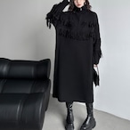 Mid-length tassel knit sweater dress(ME022)