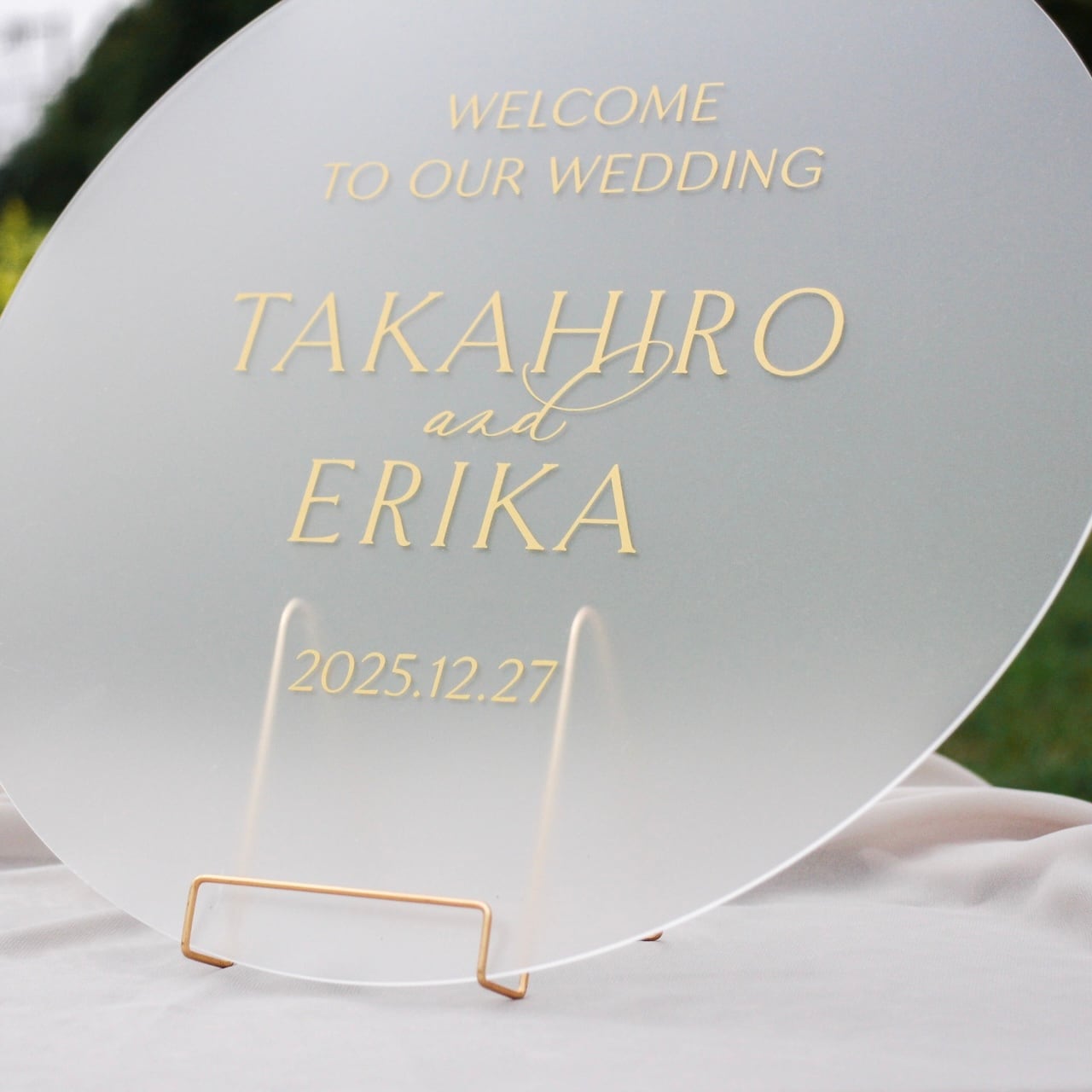 ♥Weddingウエルカムボードオーダー始めました‼ アクリルウェルカムボード（スタンド付）（オーダーメイド