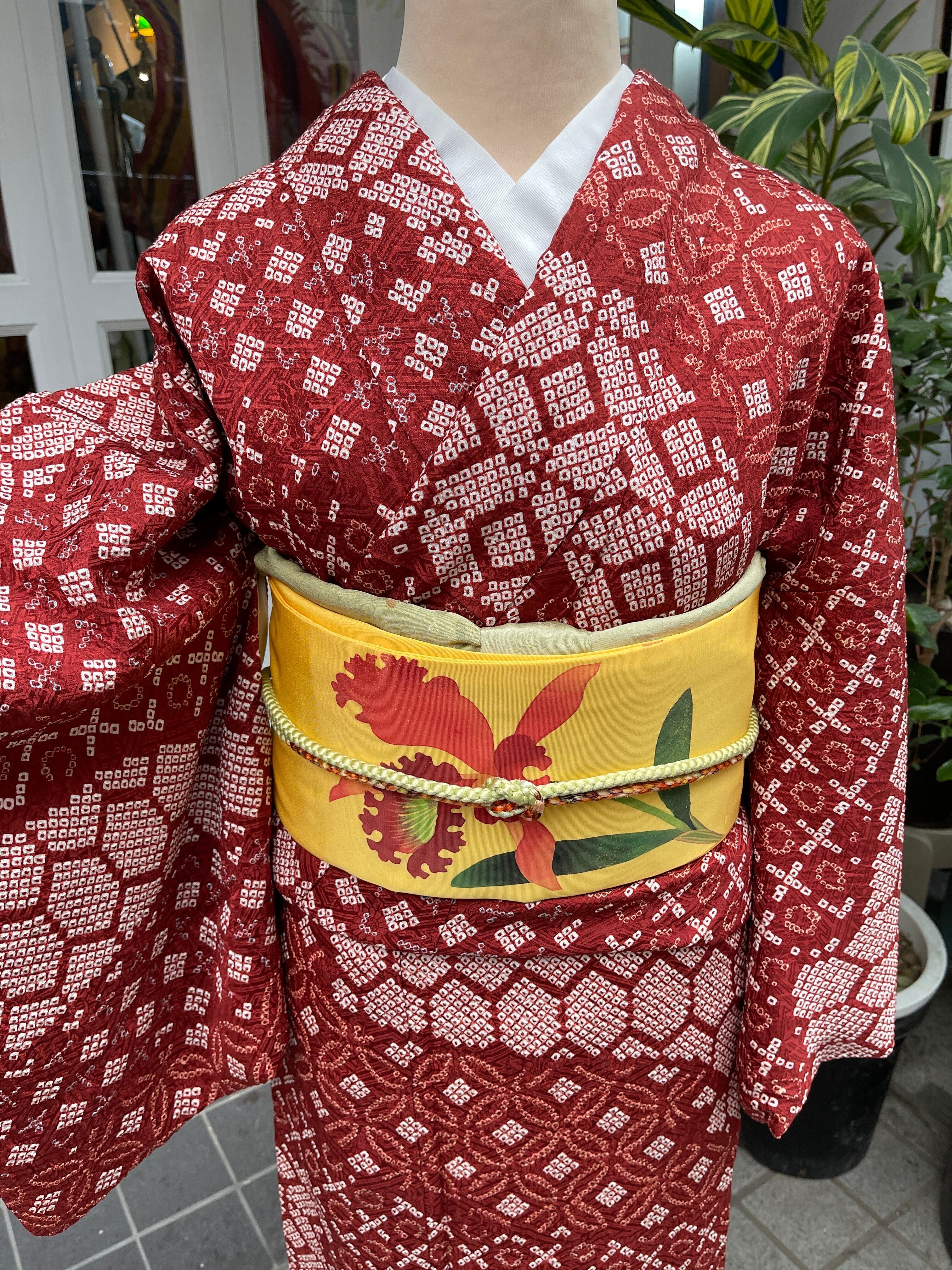 小紋 ウール 洗える着物 | アンティーク着物 侘びすけ wabisuke モダン