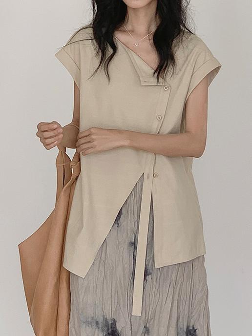 Asymmetry button tops（アシンメトリーボタントップス）c-499 | konotoki