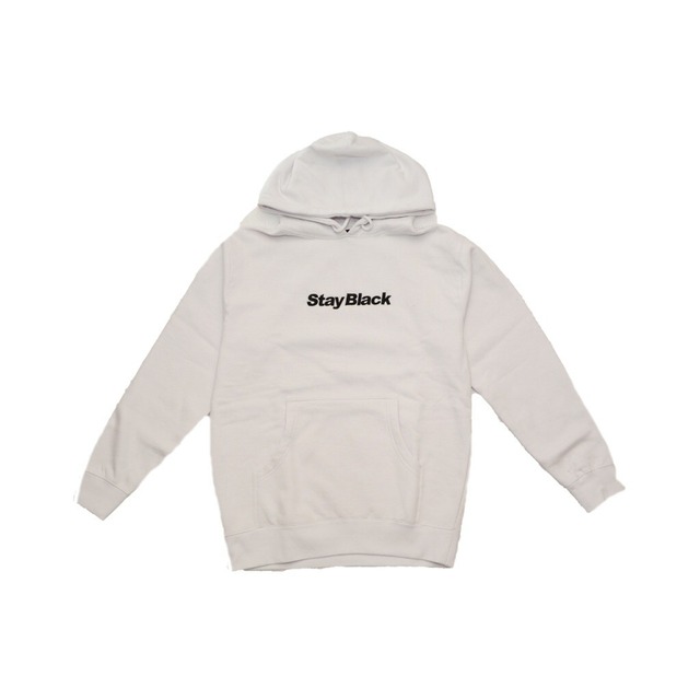 Stay Black Original Logo Hoody - White
