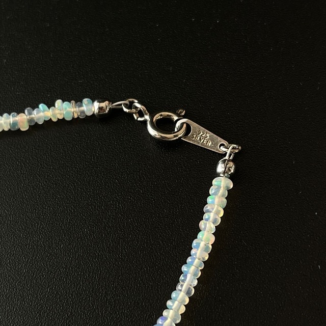 S925｜エチオピア産オパール ブレスレット 虹色の遊色が連なる、繊細な一連