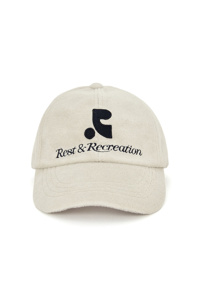[rest & recreation] RR LOGO TERRY BALL CAP - GREY 正規品 韓国ブランド 韓国ファッション 韓国代行