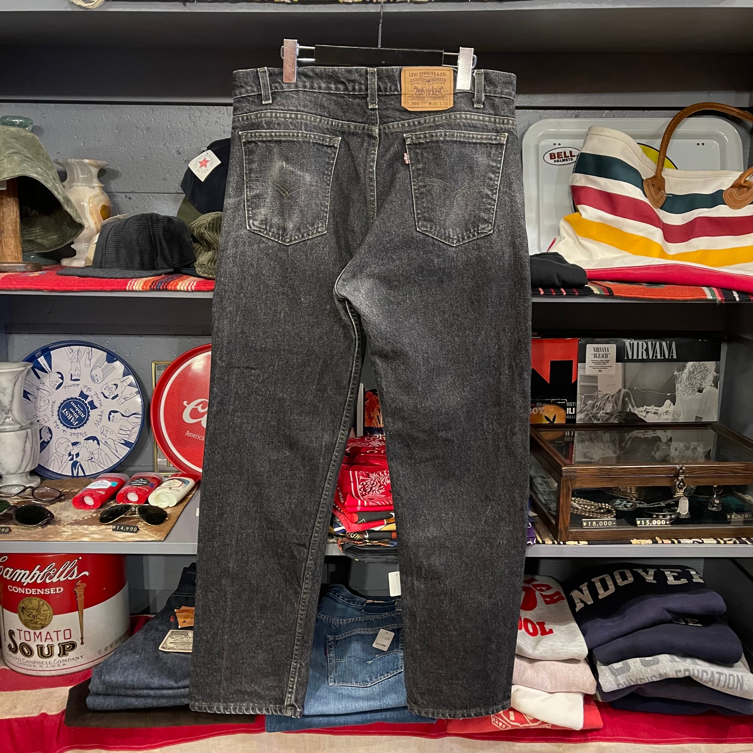 80s Levis 505 Black Denim Pants 先染め | VOSTOK powered by BASE